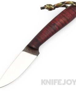 T.M. Hunt Custom Knives Bird & Trout Fixed Blade with Brown Curly Maple Handles