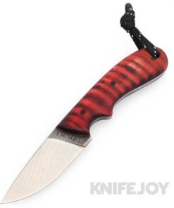 T.M. Hunt Custom Knives Hedgehog Fixed Blade with Red Curly Maple Handles