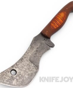 T.M. Hunt Custom Knives M14 Fixed Blade with Brown Curly Maple Handles
