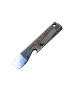 Maverick Customs 4" Acid Distressed Blue Titanium Pocket Pry Bar / Bottle Opener