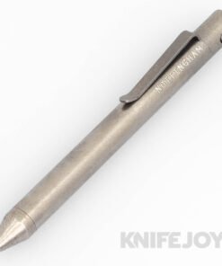 Nottingham Tactical TiButton Right Hand Single Lock Smoothie Parker Tumbled Titanium Pen