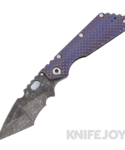 Mick Strider Custom Knives XL Hand-Finished Nightmare Grind Blade with Anodized Textured Titanium Handles