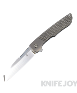 Jason Clark Custom Knives Model #48 Linerlock Flipper CPM 154 Blade with Titanium Milled Dimple Texture Handles