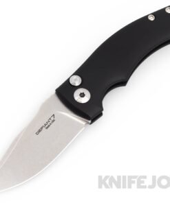 Defiant 7 Knives Prototype Valmara Auto Folder CPM 154 Stonewash Blade with Black G10 Handles