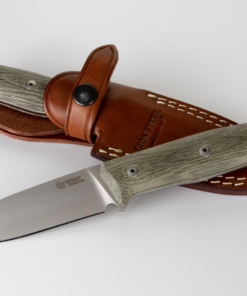 Lionsteel LSTB35CVG B35 Fixed Blade Green Canvas Micarta Knife