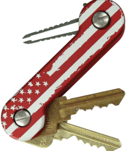 KeyBar KBR230 American Flag Red Aluminum Handle KeyBar