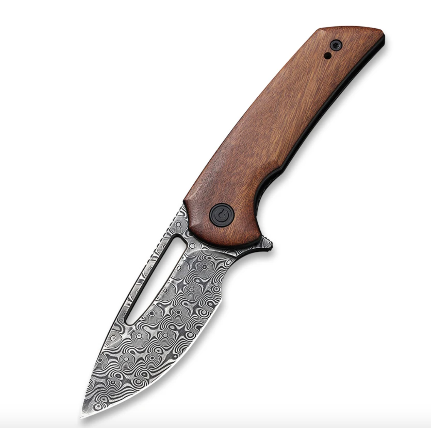 We Knife - CIVIVI Odium Damascus Black Blade with Cuibourtia Wood Handles