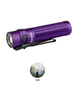 Olight O-BATON3PROMAXPW Baton 3 Pro Max Purple Aluminum Alloy Rechargeable Flashlight High Performance LED Light with Proximity Sensor(Cool White 2500 Max Lumens)